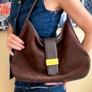 J. Crew Berkeley Suede and Leather Shoulder Bag NWT